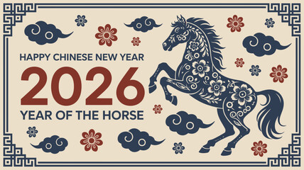 Celebrate the Year of the Horse with vibrant designs and auspicious symbols for Chinese New Year.