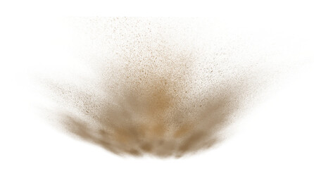 Dramatic Brown and Gray Dust Explosion