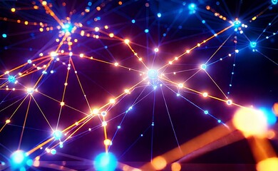 Multi-Agent System Network in Futuristic Style