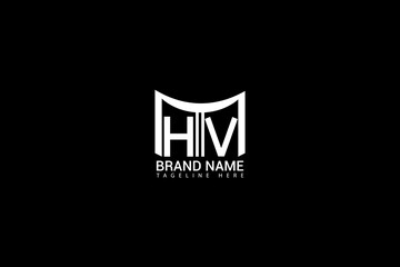 Fototapeta premium HV Letter Logo Design Modern Minimal Monogram Branding Template Creative Business Identity