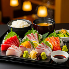 おいしいお刺身の盛り合わせ