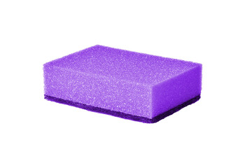 Sparkly purple rectangular block isolated on transparent background