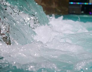 Close-up of cascading water