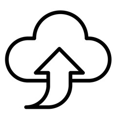 Cloud Upload Line Icon of SaaS and Software Icon Set