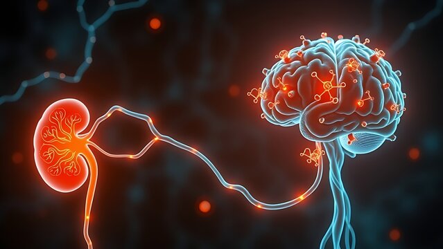 A human head exploding with chaotic wires, symbolizing sensory overload and mental strain.