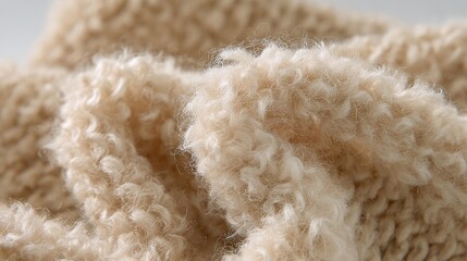 Beige knitted fabric texture detail