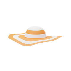summer hat isolated on white
