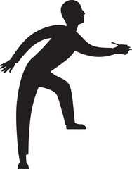 Silhouette of a man writing or drawing