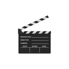 film slate on white background