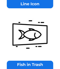 Fish in Trash Can Illustrating Environmental Pollution and Waste Management for Awareness Campaigns
