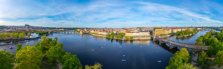 Panorama view of the old town of Prague, Czech republic