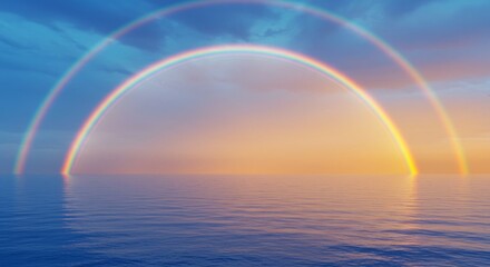 rainbow over the sea
