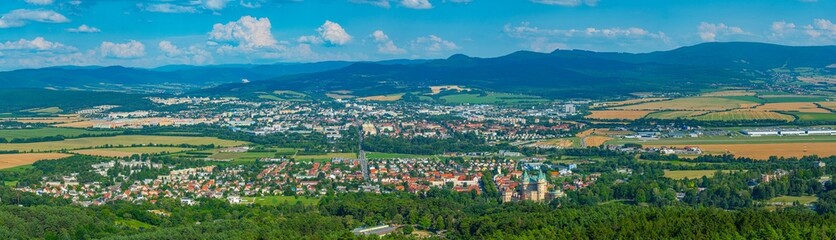 Panorama view of Slovak town Prievidza