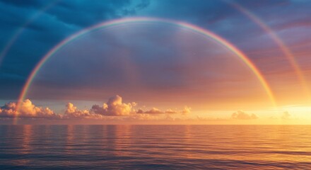 rainbow over the sea