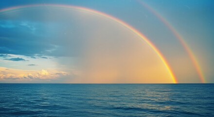 rainbow over the sea