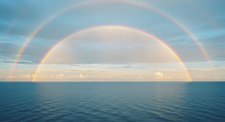 rainbow over the sea