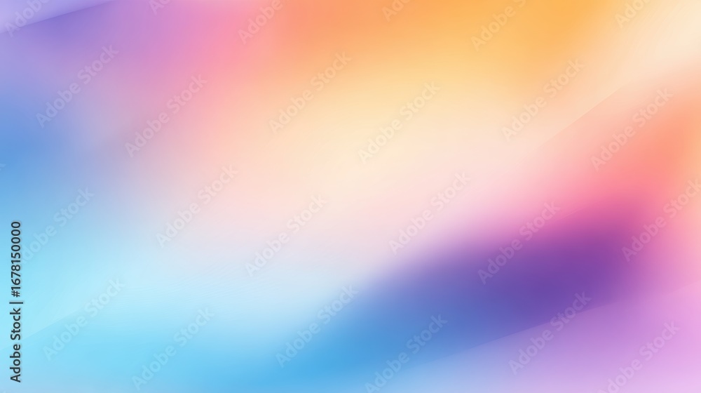 Poster soft gradient background blending warm and cool colors, creating a soothing atmosphere for design us