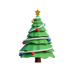 christmas tree on white background