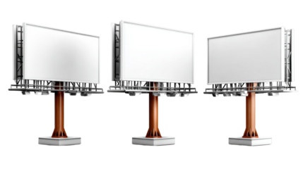 blank billboard isolated on white
