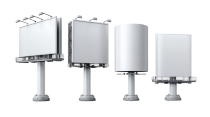 blank billboard isolated on white