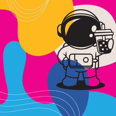 abstract background illustration space exploration astronomy astronaut planet exploration with space