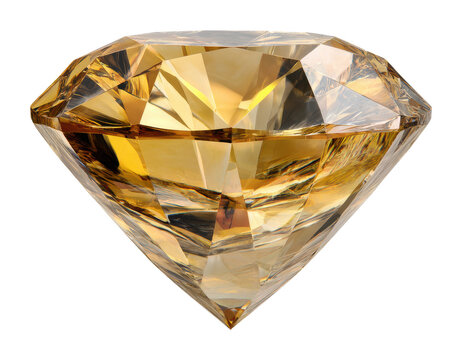Admiring stunning yellow diamond gemstone jewelry store bright luxury isolated on transparent background - Powered by Adobe