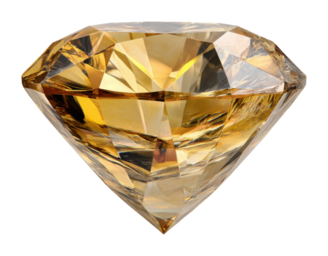 Admiring stunning yellow diamond gemstone jewelry store bright luxury isolated on transparent background