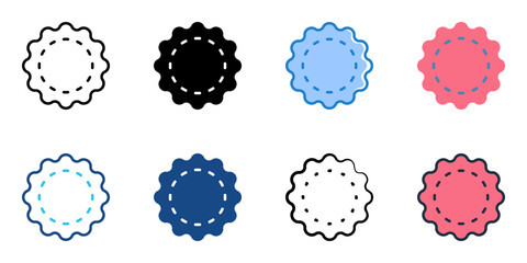 Seal icon set multiple style collection 
