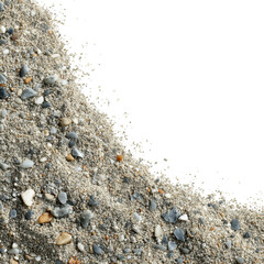 Exploring unique beach sand textures coastal shoreline natural isolated on transparent background