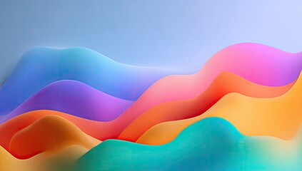 Abstract Colorful Wavy Shapes.