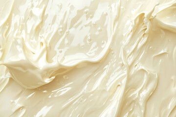 Creamy Smooth Liquid Surface with Light Reflection and Texture