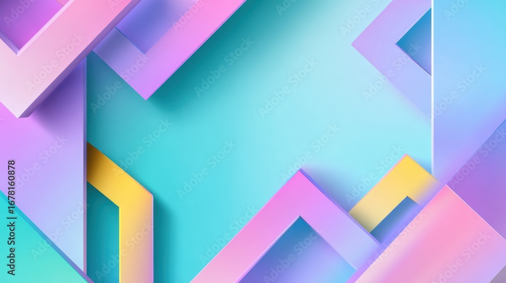 Aufkleber abstract geometric shapes in vibrant colors create a modern backdrop for creative projects