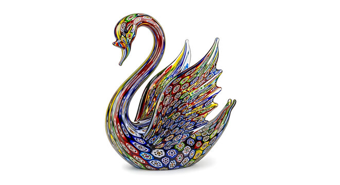 Venetian Glass Swan Artistic Design