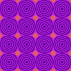 Vibrant Concentric Circle Geometric Seamless Pattern
