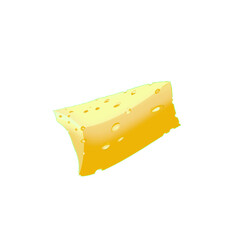 icon of a piece of cheese without a background