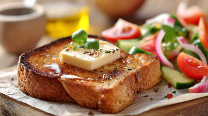 Title for Melting Butter on Golden Toast...