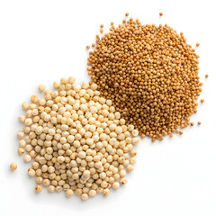 Fototapeta premium A detailed close-up image showing isolated sorghum grains carefully and neatly arranged,