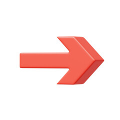 赤い右向き矢印の3Dアイコン