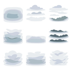 Fototapeta premium Layers airy overlapping cloud dreamy layered icons icon plane mist fog vector