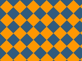 Diamond pattern blue and orange color for wrapping paper,tie,packaging or other