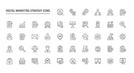 Digital marketing strategy elements arranged neatly on a white surface representing modern business solutions in a minimalist style.