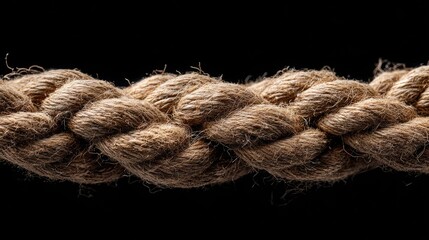 Close-up view of a braided rope.