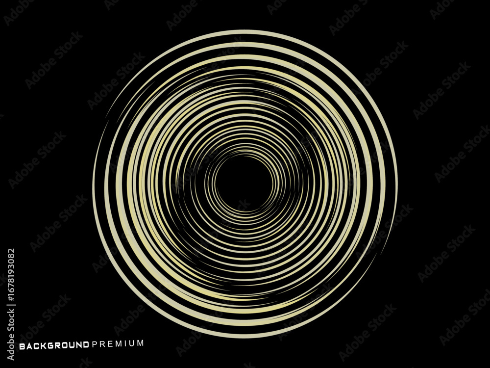 Aufkleber vector background of rotating elliptical 3d shapes, consisting of a pattern of squares and wavy line
