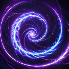 Experience the mesmerizing allure of a vibrant neon energy vortex, drawing you into a dynamic cosmic spiral of light and wonder.