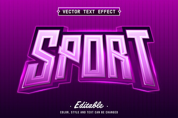 Editable Neon Sport Text Effect Vector