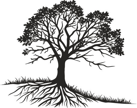 vector black tree of live icon on white background
