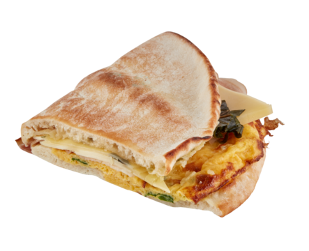 Triangular Bread Pie cut out isolated transparent background