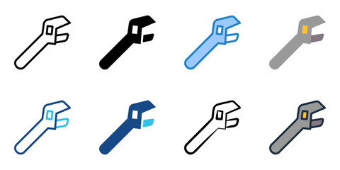 Wrench icon set multiple style collection 
