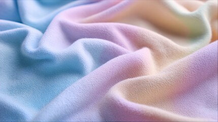 Fototapeta premium Soft, pastel-colored fabric drapes in flowing folds