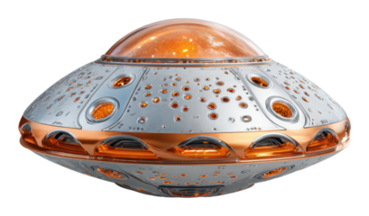 Ufo encounter outer space digital sci-fi extraterrestrial isolated on transparent background